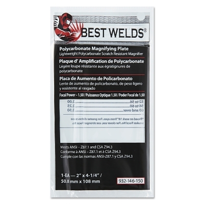 BW-2X4-1/4 POLYCARB MAGLENS 1.50 DIOPTER